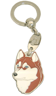 SIBERIAN HUSKY BROWN - pet ID tag, dog ID tags, pet tags, personalized pet tags MjavHov - engraved pet tags online